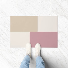 Moderne esthetische abstracte kleurblok deurmat