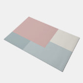 Moderne esthetische abstracte kleurblok deurmat (Schuin)