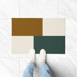 Moderne esthetische abstracte kleurblok deurmat