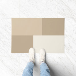Moderne esthetische abstracte kleurblok deurmat