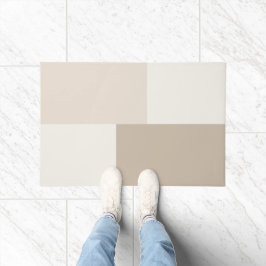 Moderne esthetische abstracte kleurblok deurmat