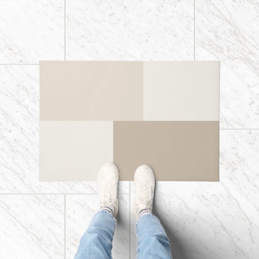 Moderne esthetische abstracte kleurblok deurmat (Binnen)