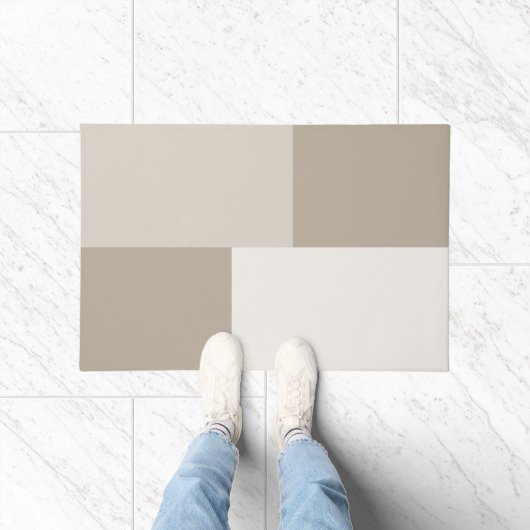 Moderne esthetische abstracte kleurblok deurmat (Binnen)