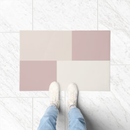 Moderne esthetische abstracte kleurblok deurmat