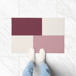 Moderne esthetische abstracte kleurblok deurmat