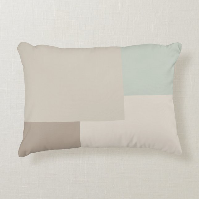 Moderne esthetische abstracte kleurblok kussen  (Voorkant)