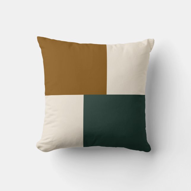 Moderne esthetische abstracte kleurblok kussen (Voorkant)