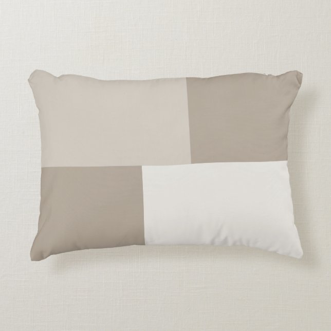Moderne esthetische abstracte kleurblok kussen (Voorkant)