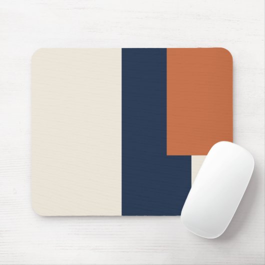 Moderne esthetische abstracte kleurblok muismat (Met muis)