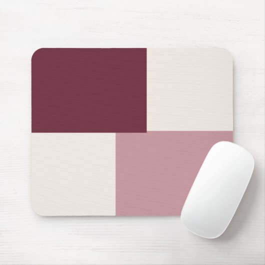 Moderne esthetische abstracte kleurblok muismat (Met muis)