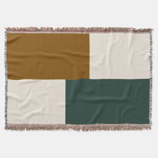 Moderne esthetische abstracte kleurblokdeken deken (Voorkant)