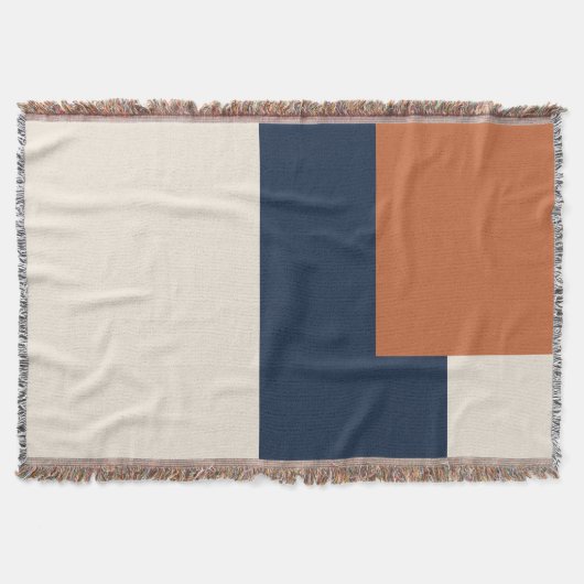 Moderne esthetische abstracte kleurblokdeken deken (Voorkant)
