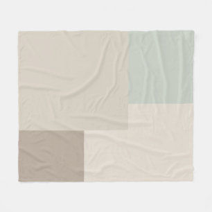 Moderne esthetische abstracte kleurblokdeken fleece deken