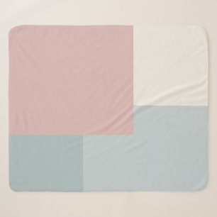 Moderne esthetische abstracte kleurblokdeken sherpa deken