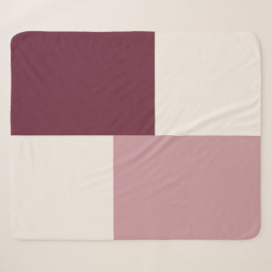 Moderne esthetische abstracte kleurblokdeken sherpa deken
