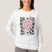 Moderne esthetische bloemen T-shirt met lange mouw (Voorkant)