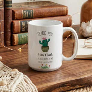 Moderne esthetische cactus minimale leraren cadeau koffiemok
