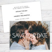 Moderne esthetische foto bruiloft Save The Date