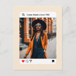 Moderne esthetische foto instagram stijlvol briefkaart