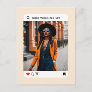 Moderne esthetische foto instagram stijlvol briefkaart