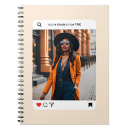 Moderne esthetische foto instagram stijlvol notitieboek