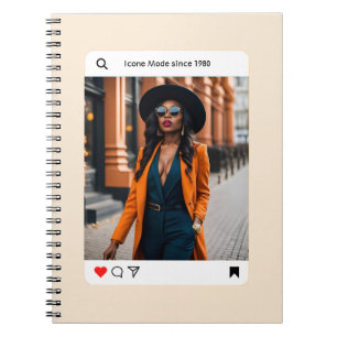 Moderne esthetische foto instagram stijlvol notitieboek