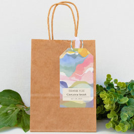 Moderne esthetische lente pensioen dank u gunst cadeaulabel