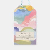 Moderne esthetische lente pensioen dank u gunst cadeaulabel (Voorkant)