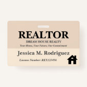 Moderne esthetische makelaar onroerend goed naam badge