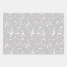 Moderne esthetische neutrale kleur marmer inpakpapier vel