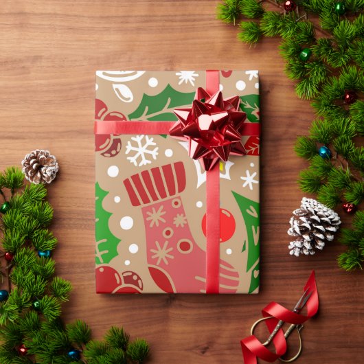 Moderne esthetische ontwerp  cadeaupapier (Feestdagen Geschenken)