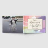 Moderne esthetische pastel lente pensionering part gastenboek (Volledig)