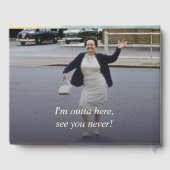 Moderne esthetische pastel lente pensionering part gastenboek (Achterkant)