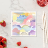 Moderne esthetische pastel lente pensionering part servet (Insitu)