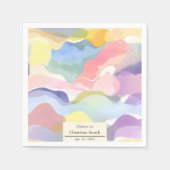 Moderne esthetische pastel lente pensionering part servet (Voorkant)