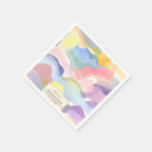 Moderne esthetische pastel lente pensionering part servet (Hoek)