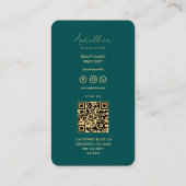 Moderne esthetische schoonheidsspecialiste Blauwgr Visitekaartje (Achterkant)