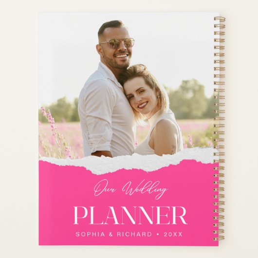 Moderne esthetische script aangepaste foto planner (Achterkant)