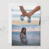 Moderne Esthetische Strand Baby Shower Uitnodiging (Achterkant)