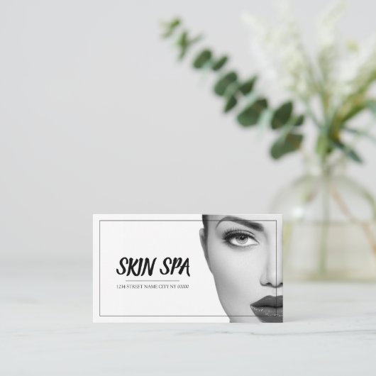 Moderne esthetische verpleegkunde, arts, cosmetisc visitekaartje (Staand voorkant)