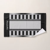 Moderne esthetische zwarte strepen Geometrische mo Bad Handdoek (Handdoek)