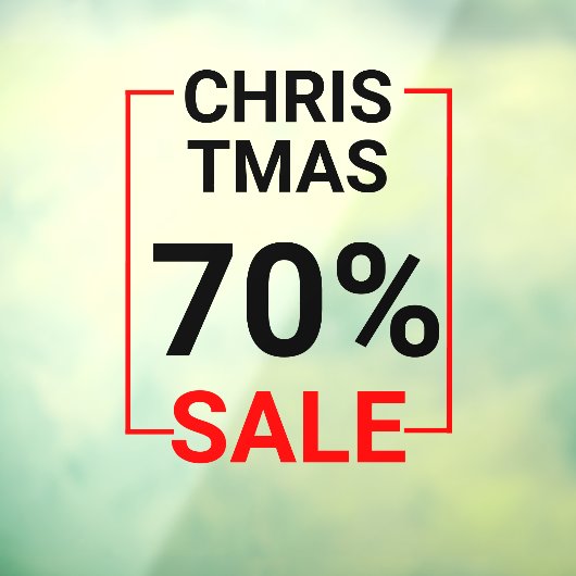 Moderne etalage Kerstsale Raamsticker (Vel 3)