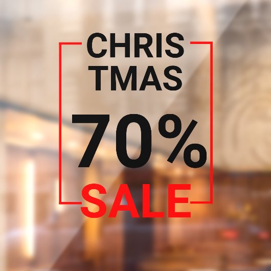 Moderne etalage Kerstsale Raamsticker (Vel 2)