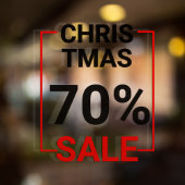 Moderne etalage Kerstsale Raamsticker