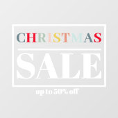 Moderne etalage Kerstsale Raamsticker (Vel)