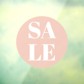 Moderne etalage uitverkoop pastelroze raamsticker (Vel 3)