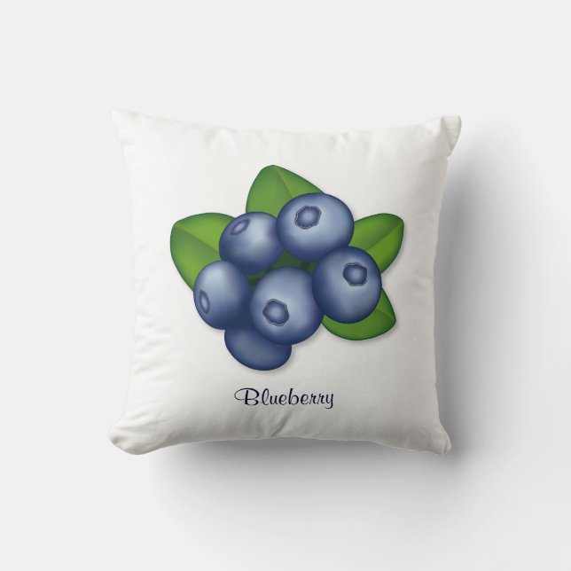 Moderne Eten Kunst Blueberry Home Decor Kussen (Voorkant)