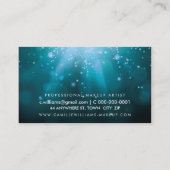 MODERNE ETHERAL BOKEH grillige magische aqua blauw Visitekaartje (Achterkant)