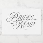 Moderne etherische bruidsmeisje voorstel mini cham sparkling wijnetiket (Enkel label)