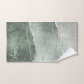 Moderne etherische salie zilveren agaat handdoek (Handdoek)